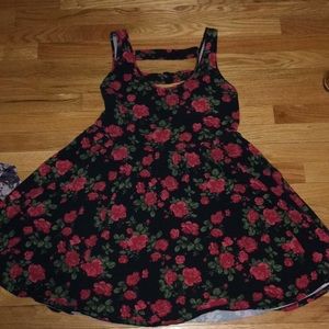 Rose dress with back cut outs